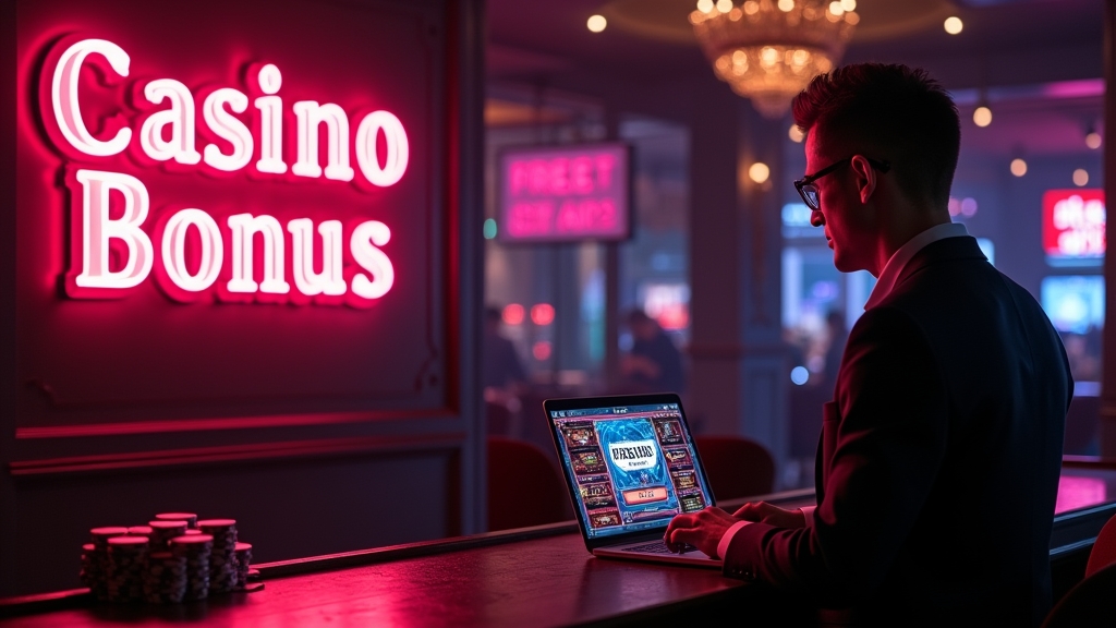 New player reading no deposit bonus terms on a casino screen